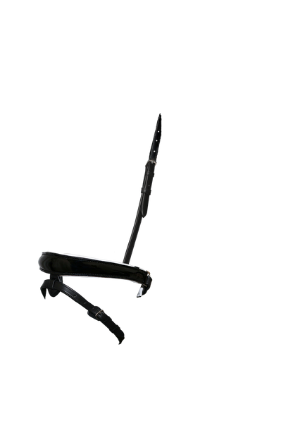 ANATOMICAL RAISED PATENT WHITE PADDED CONVERTER CRANK - BLACK SNAFFLE/DOUBLE NOSEBAND - Flexible Fit Equestrian Australia