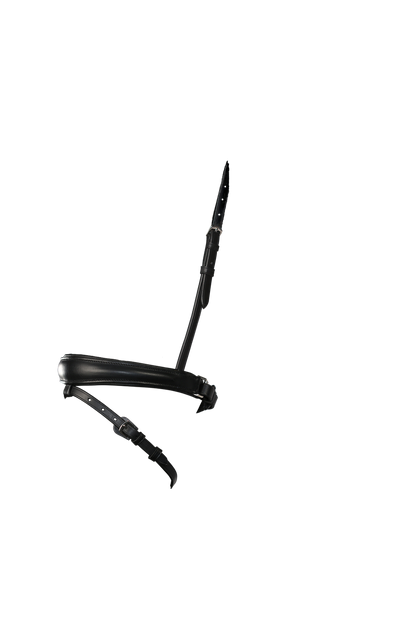 ANATOMICAL RAISED PLAIN HANOVERIAN CRANK - BLACK NOSEBAND - Flexible Fit Equestrian Australia