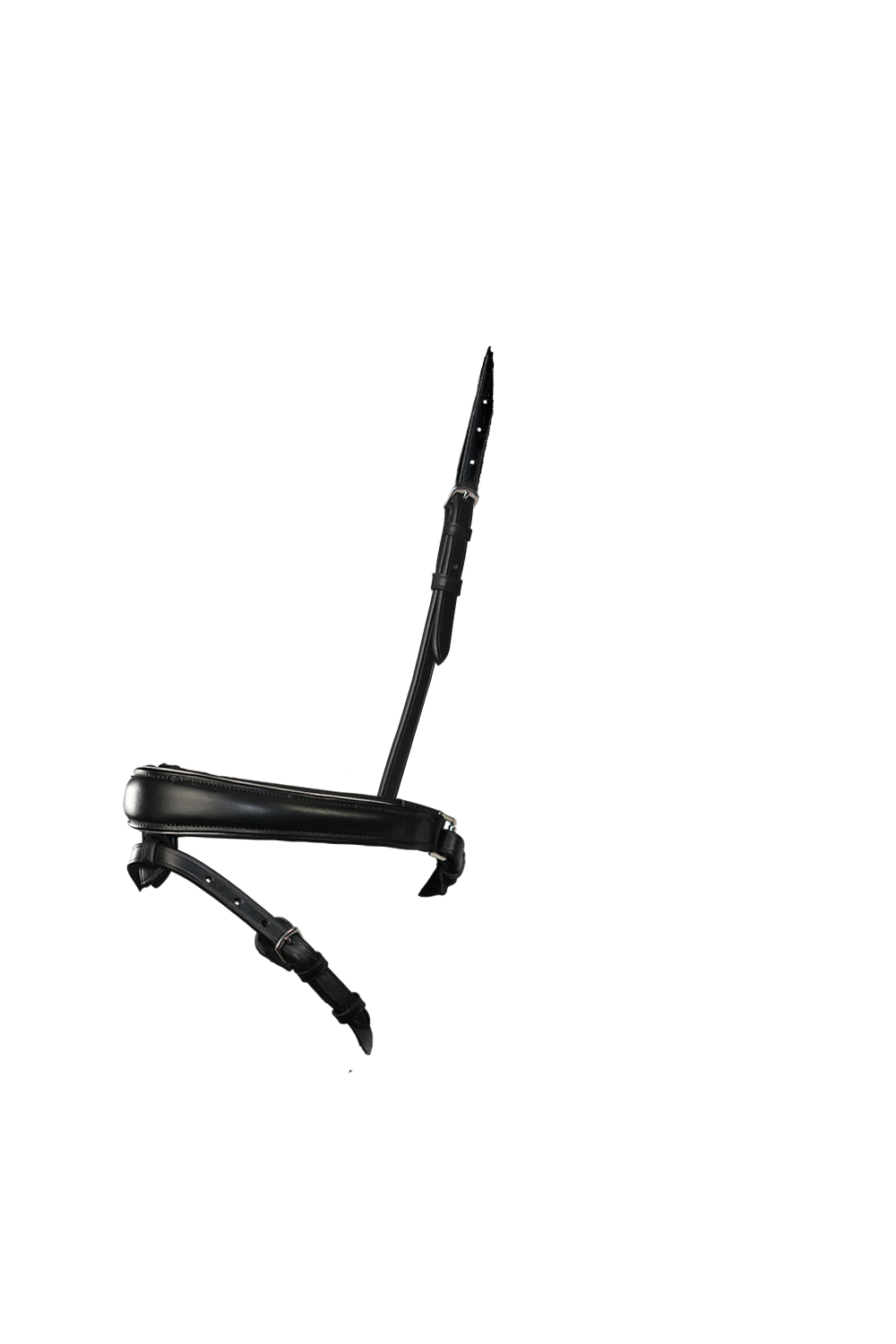 ANATOMICAL RAISED SILVER PIPE CONVERTER CRANK - BLACK SNAFFLE/DOUBLE NOSEBAND - Flexible Fit Equestrian Australia