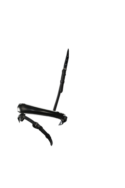 ANATOMICAL RAISED WHITE PADDED CONVERTER CRANK - BLACK SNAFFLE/DOUBLE NOSEBAND - Flexible Fit Equestrian Australia