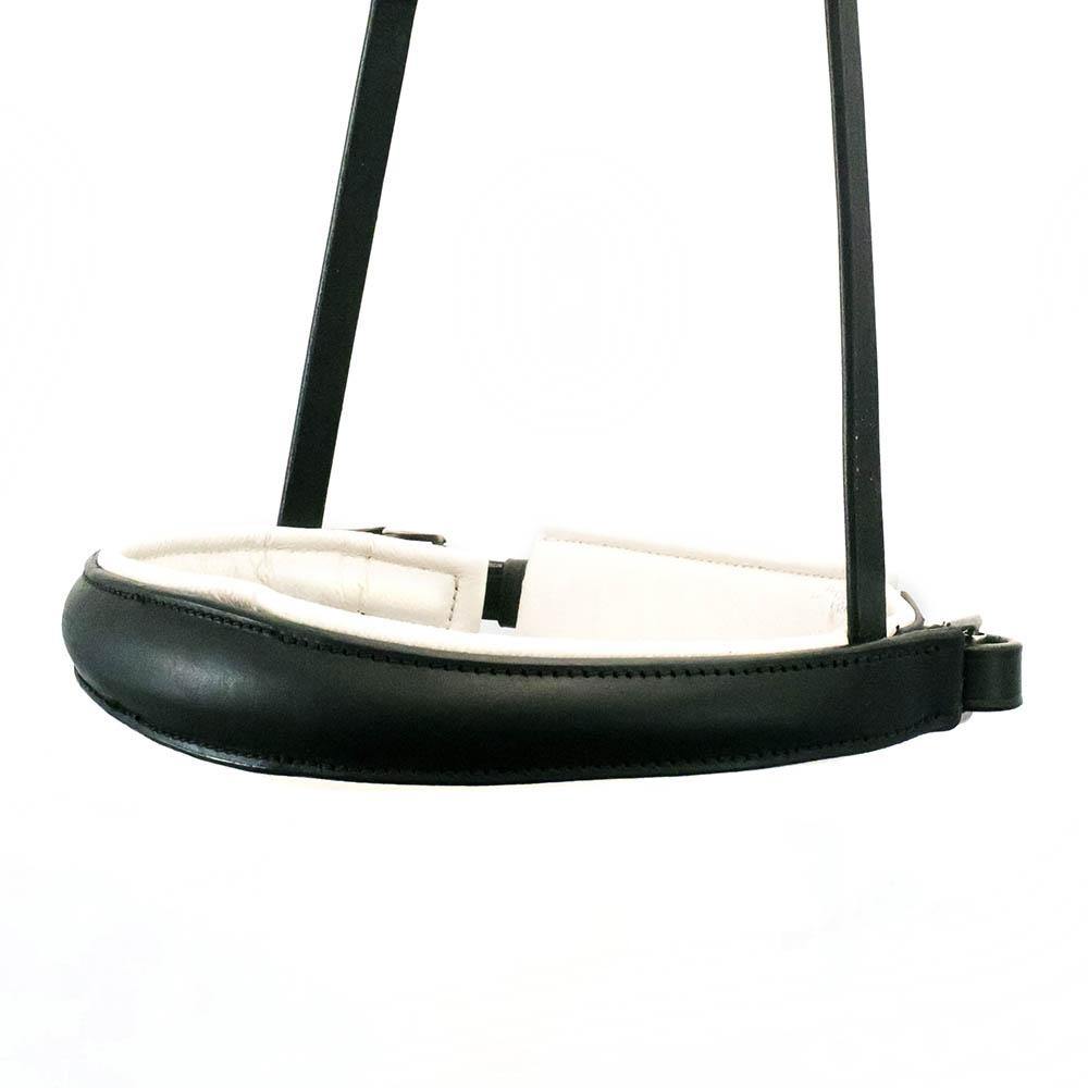 ANATOMICAL RAISED WHITE PADDED CONVERTER CRANK - BLACK SNAFFLE/DOUBLE NOSEBAND - Flexible Fit Equestrian Australia