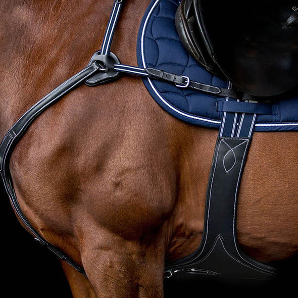 AR ANATOMICAL GEL PADDED GRAIN OVERLAY - BLACK STUD GUARD - Flexible Fit Equestrian Australia