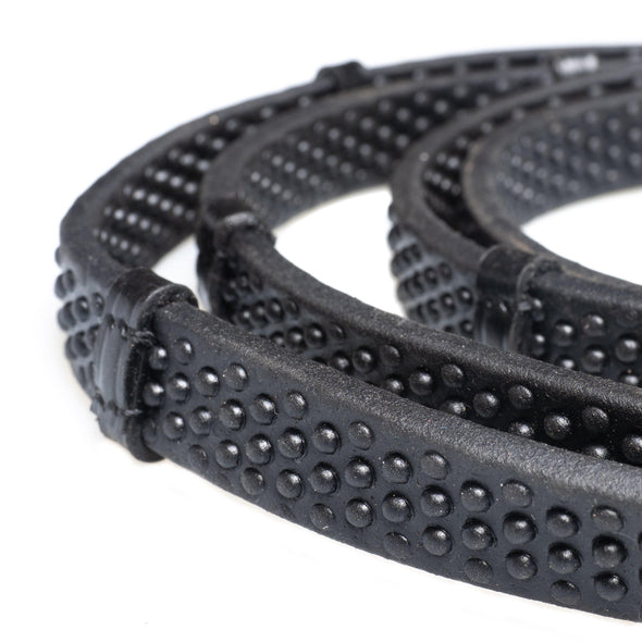 BIO GRIP WITH CONTINENTAL STOPPERS BLACK REINS - Flexible Fit Equestrian Australia