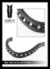 BLACK & CLEAR MID THIN WAVE - BLACK BROWBAND - Flexible Fit Equestrian Australia