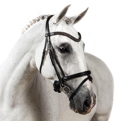 BRI003 BLACK GEL – DRESSAGE SNAFFLE BRIDLE – ALL ENGLISH DISCIPLINES AUSTRALIA