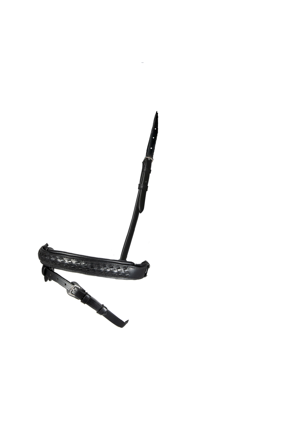 STRAIGHT PLAITED CONVERTER EVENTER - BLACK SNAFFLE / DOUBLE NOSEBAND