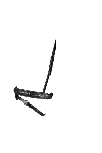 STRAIGHT PLAITED CONVERTER EVENTER - BLACK SNAFFLE / DOUBLE NOSEBAND