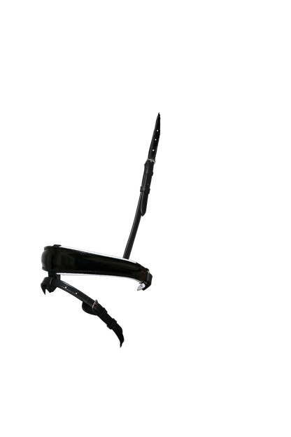 EXTRA WIDE ANATOMICAL RAISED PATENT WHITE PADDED CONVERTER CRANK - BLACK NOSEBAND - Flexible Fit Equestrian Australia