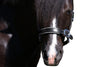 FANCY STITCH WHITE PIPE BLACK HALTER - Flexible Fit Equestrian Australia