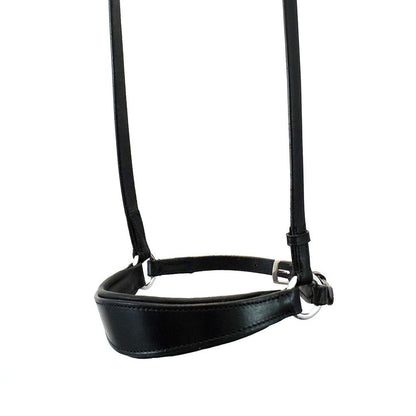 FLAT DROP - BLACK NOSEBAND - Flexible Fit Equestrian Australia