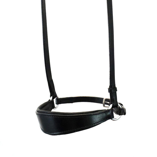 FLAT DROP - BLACK NOSEBAND - Flexible Fit Equestrian Australia