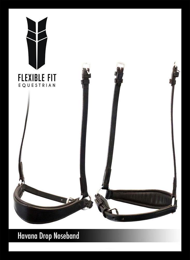 FLAT DROP - HAVANA NOSEBAND - Flexible Fit Equestrian Australia