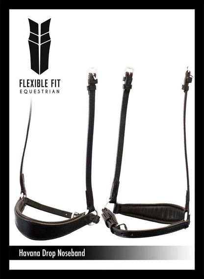 FLAT DROP - HAVANA NOSEBAND - Flexible Fit Equestrian Australia