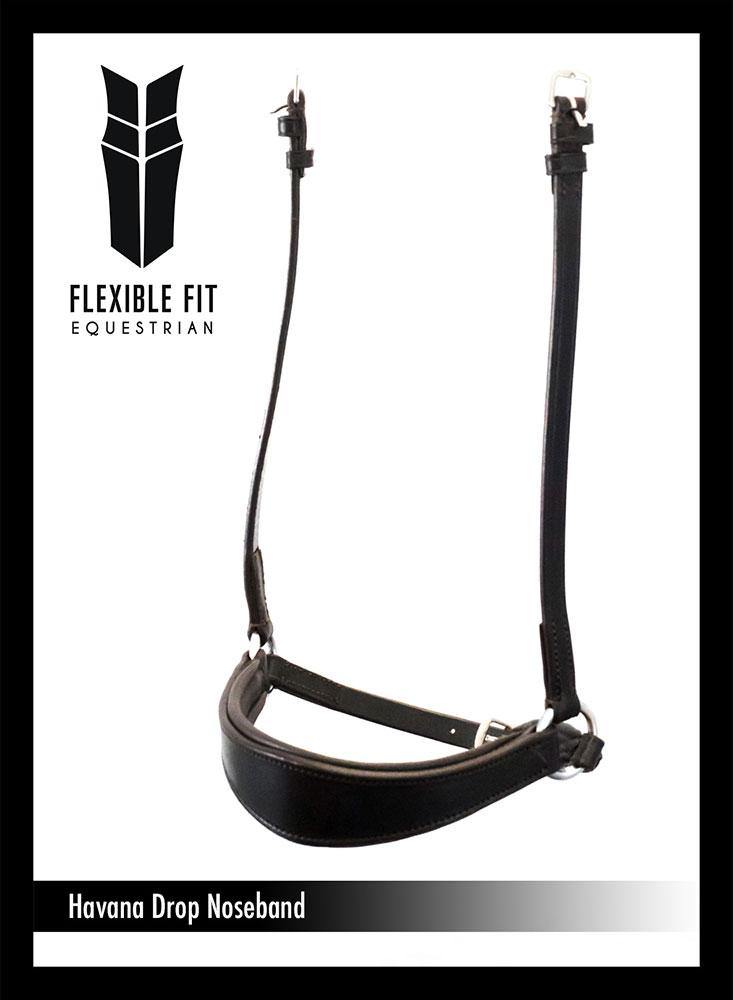 FLAT DROP - HAVANA NOSEBAND - Flexible Fit Equestrian Australia