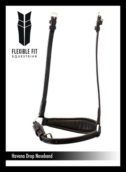 FLAT DROP - HAVANA NOSEBAND - Flexible Fit Equestrian Australia