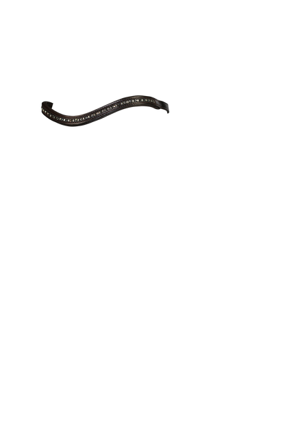 GREY CRYSTAL MINI CLINCHER WAVE - HAVANA BROWBAND - Flexible Fit Equestrian Australia