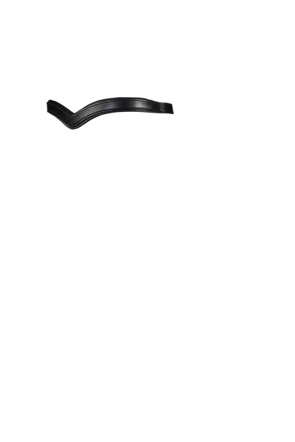 PLAIN FLAT V - BLACK BROWBAND - Flexible Fit Equestrian Australia