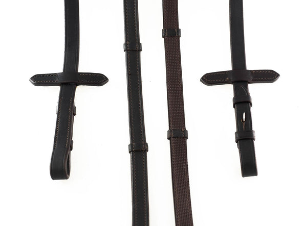 Plain Leather with Rubber Insole & Continental Stoppers Havana Reins - Flexible Fit Equestrian Australia