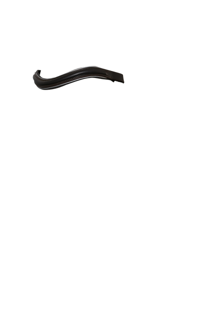 PLAIN RAISED WAVE SILVER PIPE - HAVANA BROWBAND - Flexible Fit Equestrian Australia