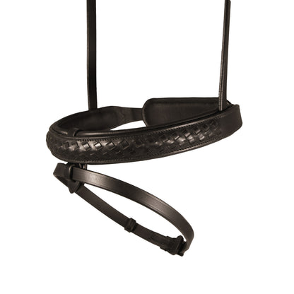 STRAIGHT PLAITED CONVERTER EVENTER - HAVANA SNAFFLE / DOUBLE NOSEBAND