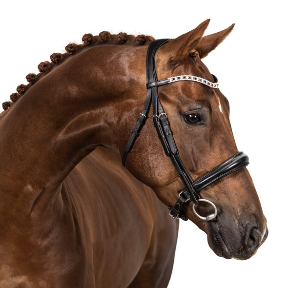 Premium Black Snaffle Bridle 'Cadence' - Flexible Fit Equestrian Australia