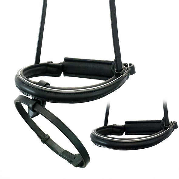 Premium Black Snaffle Bridle 'Elegance' - Flexible Fit Equestrian Australia