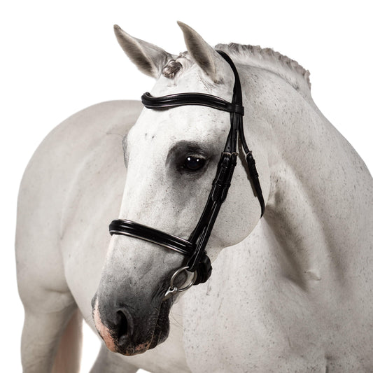 Premium Black Snaffle Bridle 'Senna' - Flexible Fit Equestrian Australia