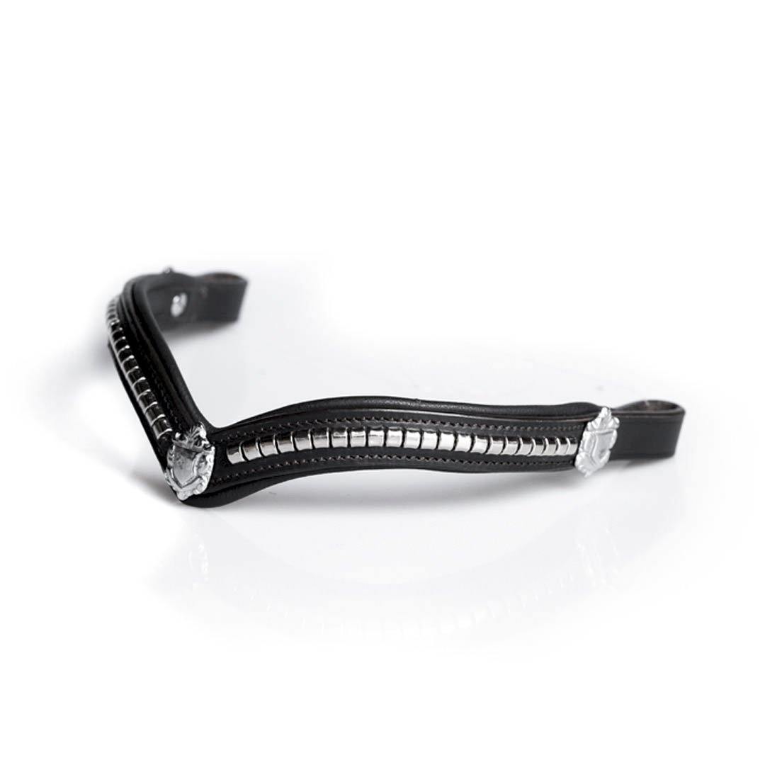S/S CLINCHER V WITH SHIELDS - BLACK BROWBAND - Flexible Fit Equestrian Australia