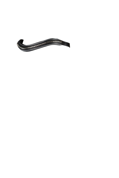 S/S CLINCHER WAVE WITH SILVER PIPING - BLACK BROWBAND - Flexible Fit Equestrian Australia