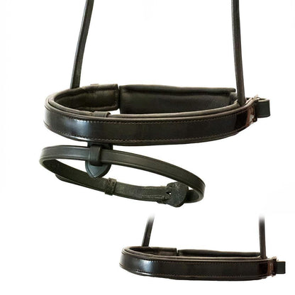 STRAIGHT FLAT PATENT CONVERTER CRANK - HAVANA SNAFFLE/DOUBLE NOSEBAND - Flexible Fit Equestrian Australia