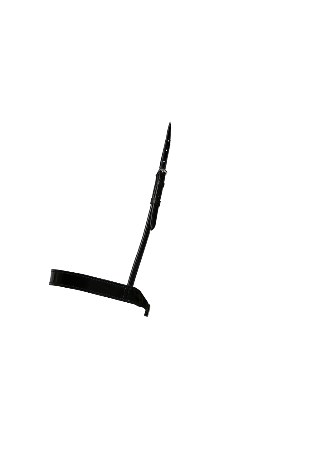 STRAIGHT FLAT PATENT SHOW CAVESSON - BLACK NOSEBAND - Flexible Fit Equestrian Australia