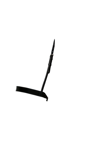 STRAIGHT FLAT PATENT SHOW CAVESSON - BLACK NOSEBAND - Flexible Fit Equestrian Australia
