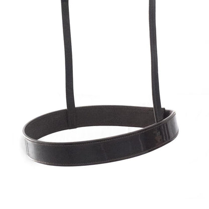 STRAIGHT FLAT PATENT SHOW CAVESSON - HAVANA NOSEBAND - Flexible Fit Equestrian Australia