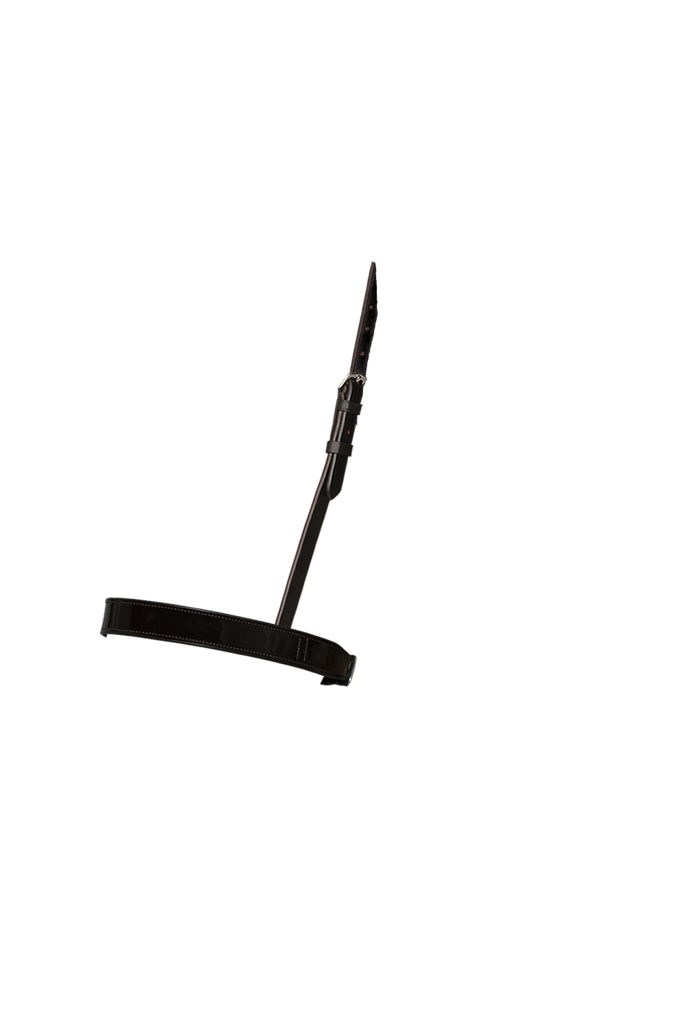 STRAIGHT FLAT PATENT SHOW CAVESSON - HAVANA NOSEBAND - Flexible Fit Equestrian Australia