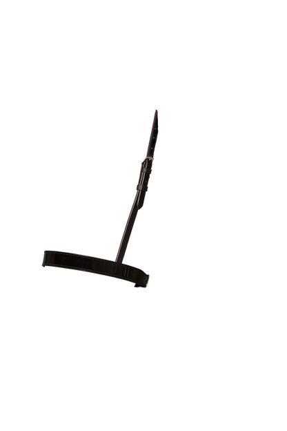 STRAIGHT FLAT PATENT SHOW CAVESSON - HAVANA NOSEBAND - Flexible Fit Equestrian Australia