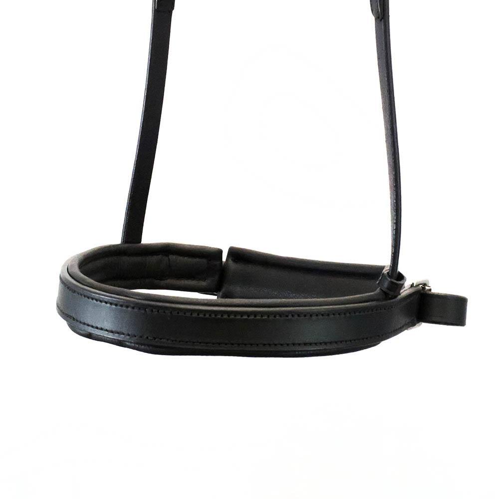 STRAIGHT FLAT PLAIN CONVERTER CRANK - BLACK SNAFFLE/DOUBLE NOSEBAND - Flexible Fit Equestrian Australia