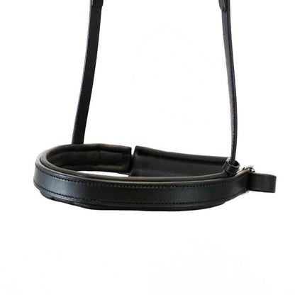 STRAIGHT FLAT PLAIN CONVERTER CRANK - BLACK SNAFFLE/DOUBLE NOSEBAND - Flexible Fit Equestrian Australia