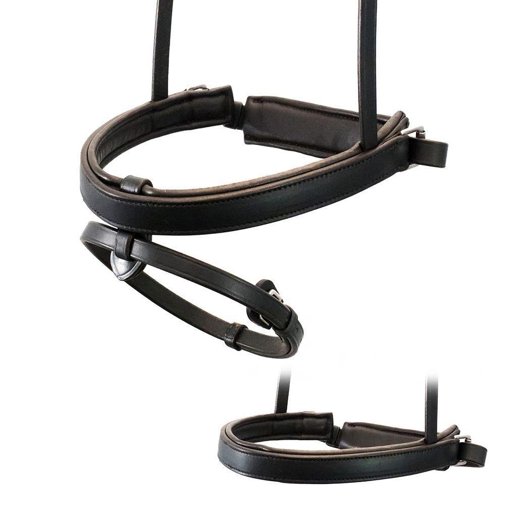 STRAIGHT FLAT PLAIN CONVERTER CRANK - HAVANA SNAFFLE/DOUBLE NOSEBAND - Flexible Fit Equestrian Australia