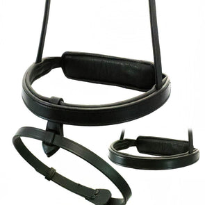 STRAIGHT FLAT PLAIN CONVERTER EVENTER - BLACK SNAFFLE/DOUBLE NOSEBAND - Flexible Fit Equestrian Australia