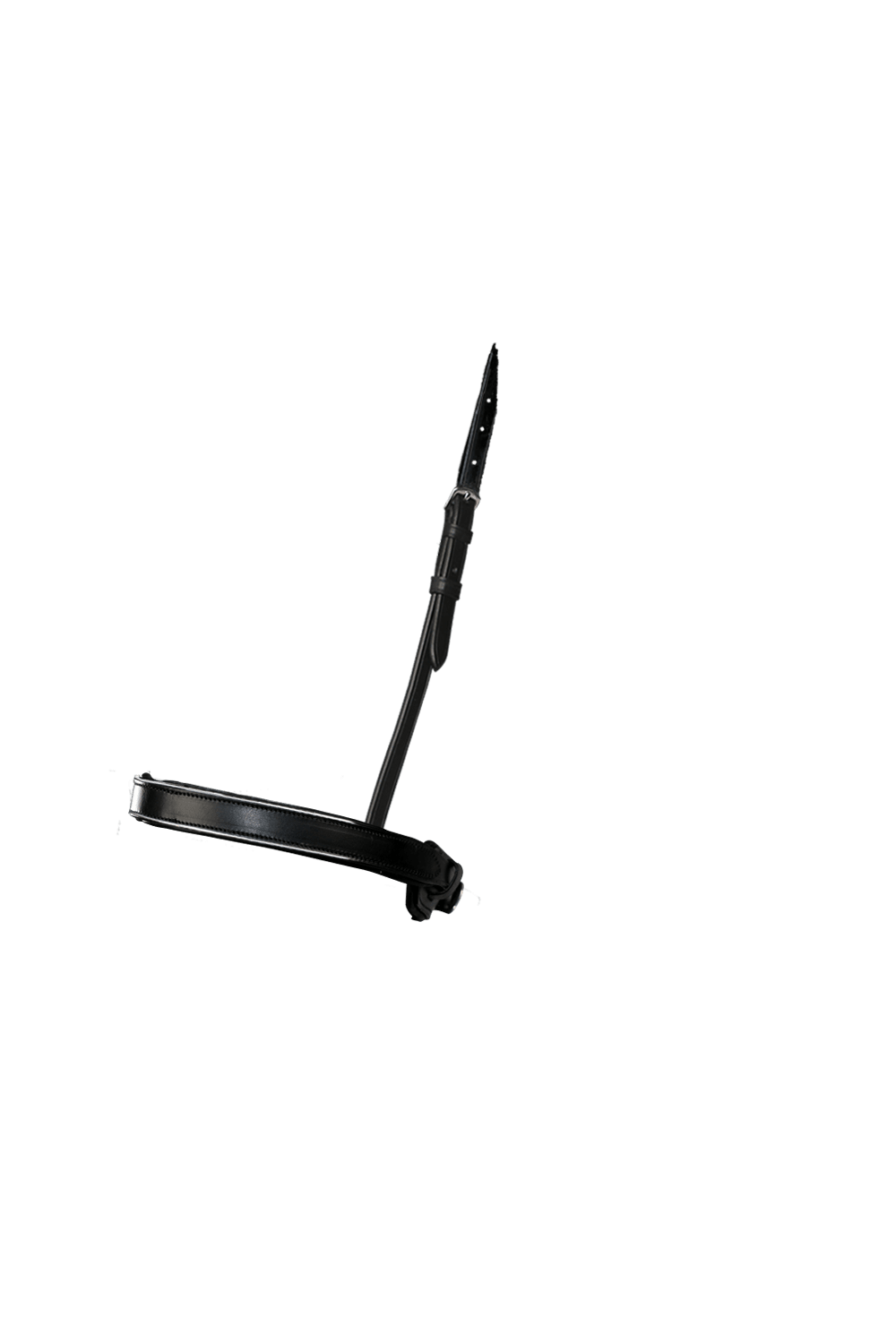 Straight Flat Plain Silver Pipe Converter Eventer - Black Snaffle/Double Noseband - Flexible Fit Equestrian Australia