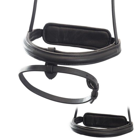 STRAIGHT RAISED PLAIN CONVERTER EVENTER - BLACK SNAFFLE/DOUBLE NOSEBAND - Flexible Fit Equestrian Australia