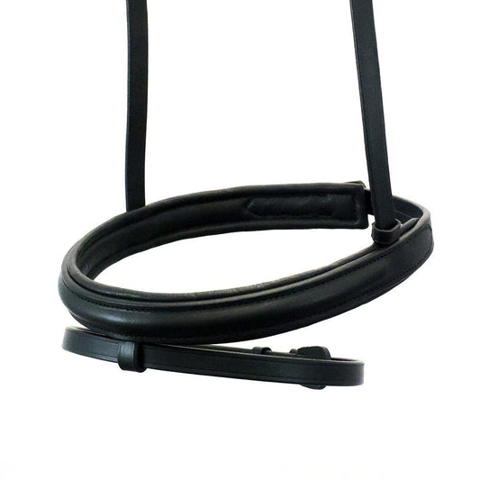 STRAIGHT RAISED PLAIN HANOVERIAN EVENTER - BLACK NOSEBAND - Flexible Fit Equestrian Australia