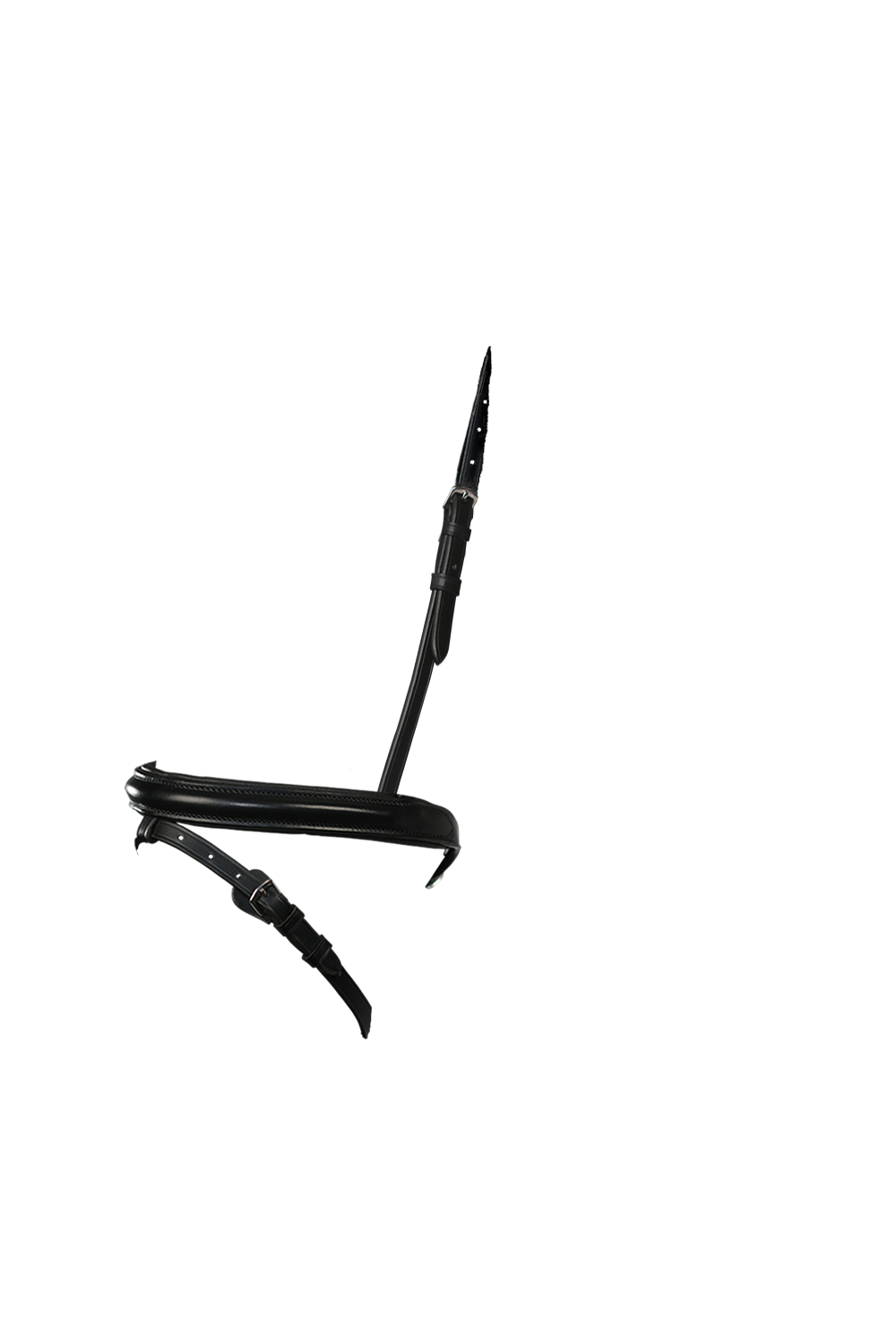 STRAIGHT RAISED PLAIN HANOVERIAN EVENTER - BLACK NOSEBAND - Flexible Fit Equestrian Australia