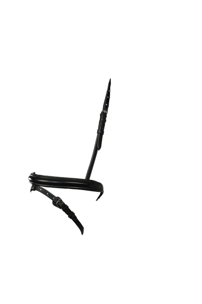 STRAIGHT RAISED PLAIN HANOVERIAN EVENTER - BLACK NOSEBAND - Flexible Fit Equestrian Australia
