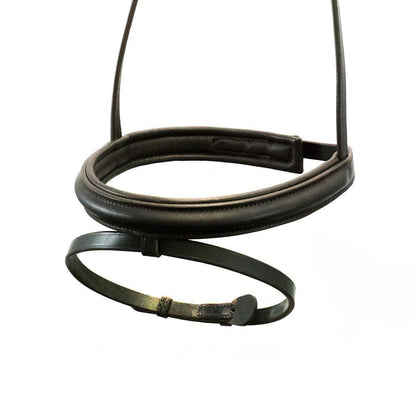 STRAIGHT RAISED PLAIN HANOVERIAN EVENTER - HAVANA NOSEBAND - Flexible Fit Equestrian Australia