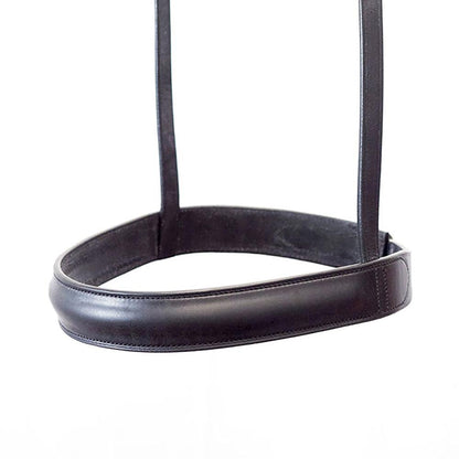 Straight Raised Plain Show Cavesson - Black Noseband - Flexible Fit Equestrian Australia