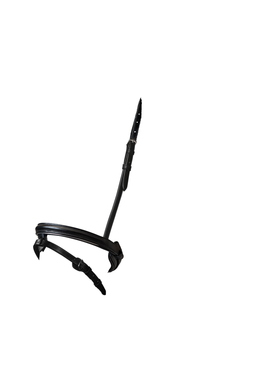 STRAIGHT RAISED SILVER PIPE CONVERTER EVENTER - BLACK SNAFFLE/DOUBLE NOSEBAND - Flexible Fit Equestrian Australia