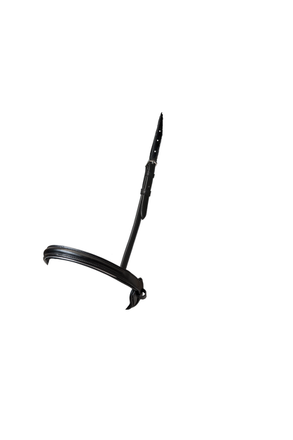 STRAIGHT RAISED SILVER PIPE CONVERTER EVENTER - BLACK SNAFFLE/DOUBLE NOSEBAND - Flexible Fit Equestrian Australia