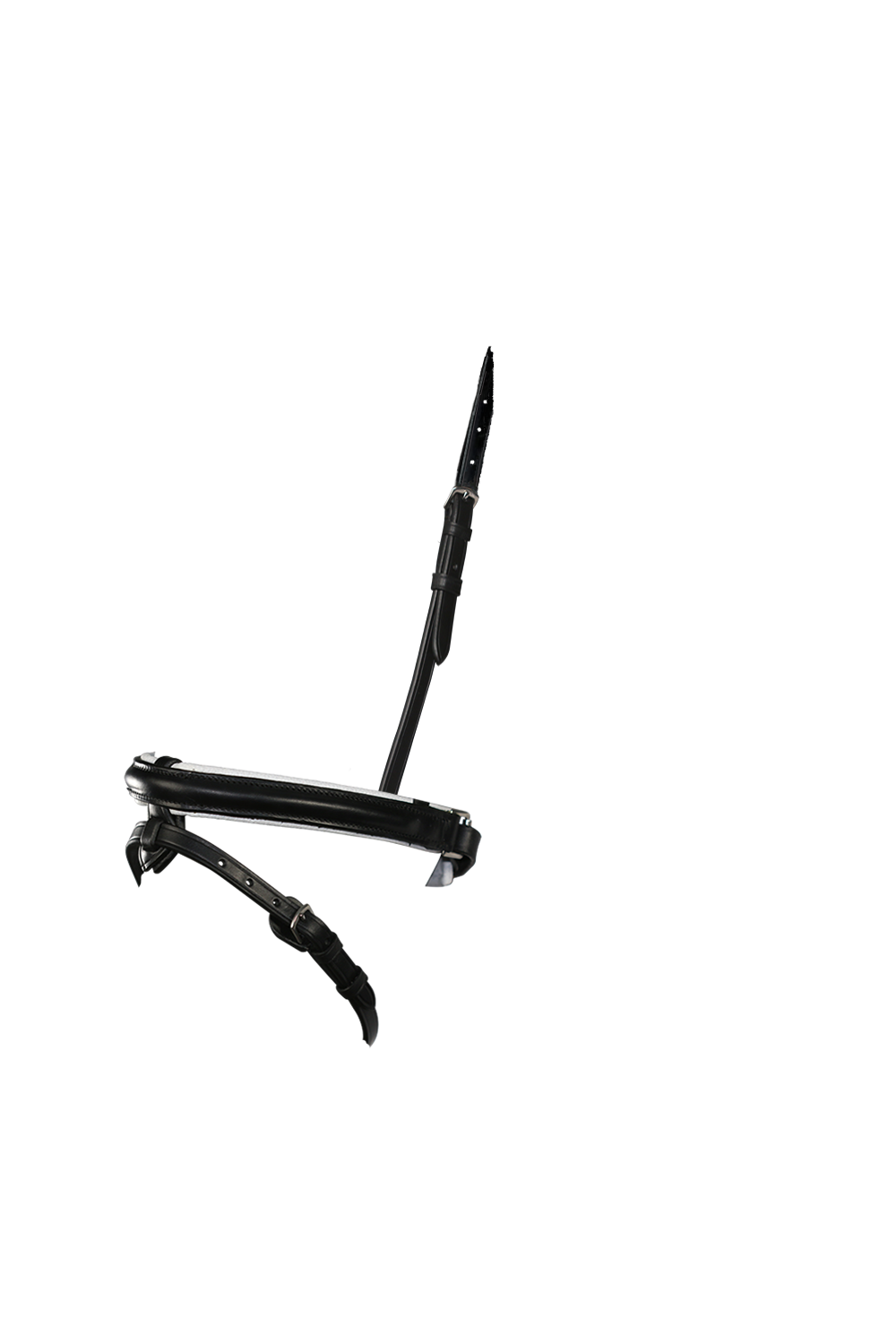 STRAIGHT RAISED WHITE PADDED CONVERTER CRANK - BLACK SNAFFLE/DOUBLE NOSEBAND - Flexible Fit Equestrian Australia